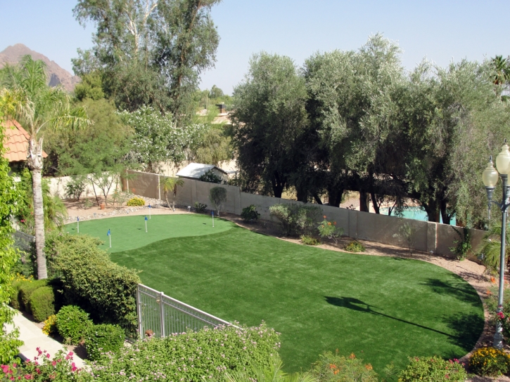 Faux Grass Windsor, Virginia Home Putting Green, Beautiful Backyards